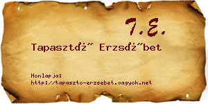 Tapasztó Erzsébet névjegykártya